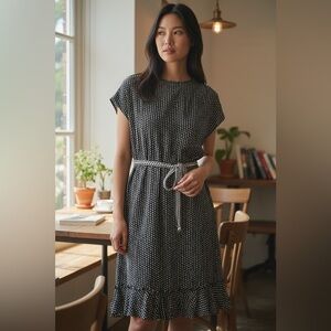 POPSUGAR Black and White Star Dress – Size M